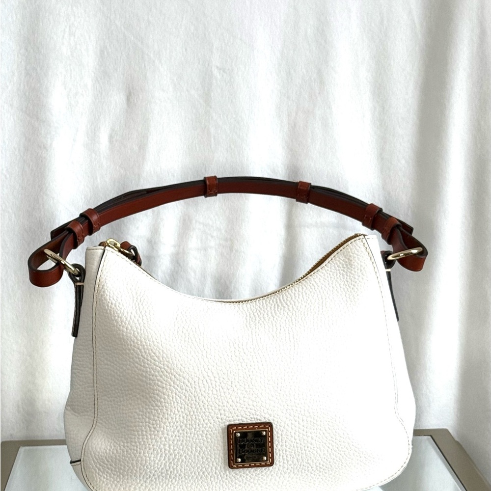 White Dooney & Bourke small pebble grain satchel. AUTHENTIC TAG SEWN INSIDE.